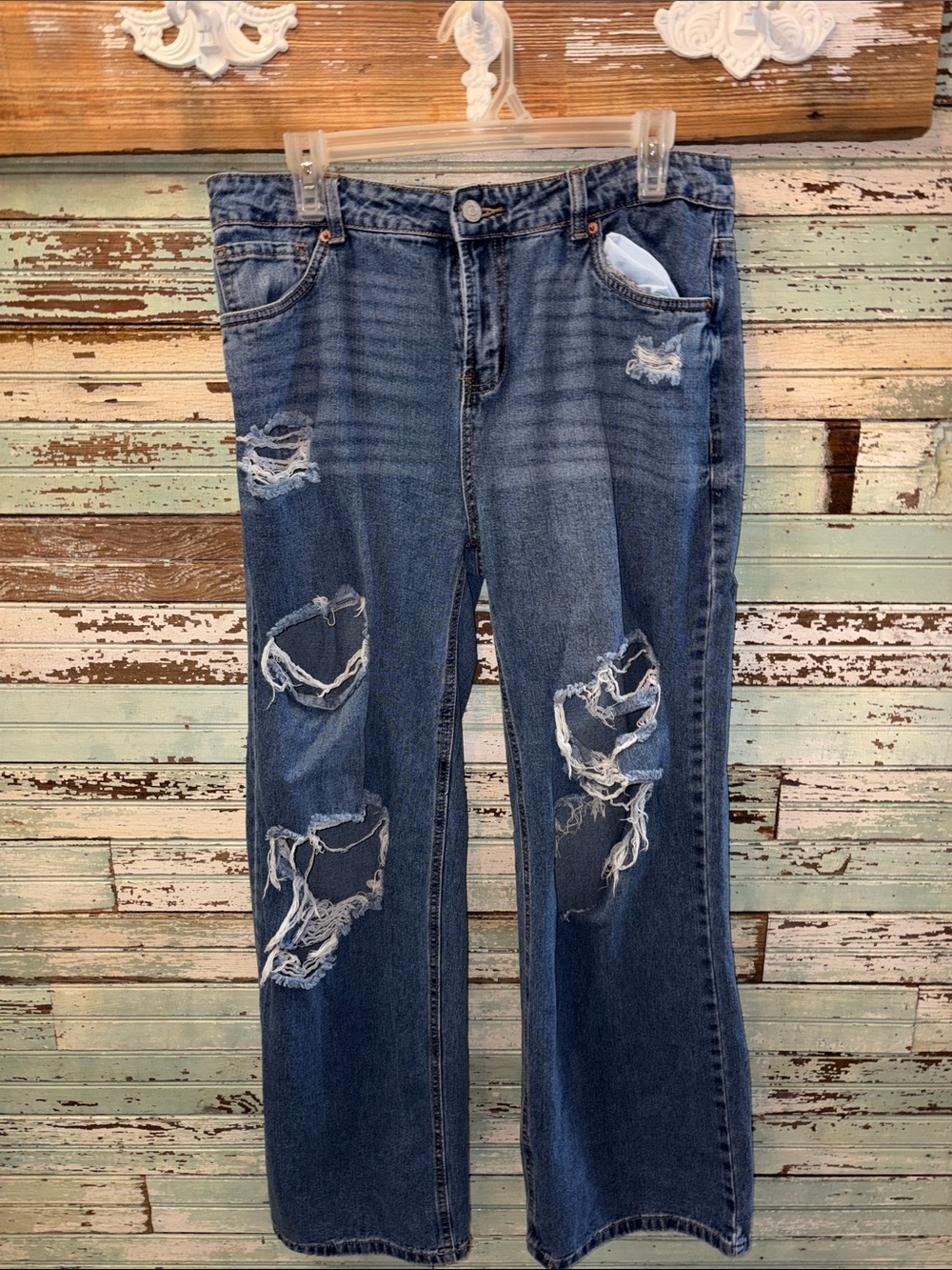 Refuse Denim Stater low rise rigid size 9